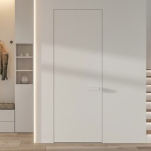 无框门隐形门暗门极窄边框室内生态铝蜂窝木门涂料门极简卧室房门