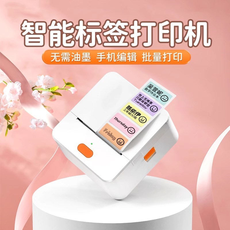 德佟P1标签打印机家用多功能蓝牙便携式手持热敏姓名贴纸化妆品便