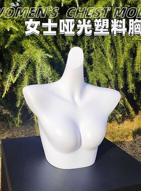 女塑料胸模内衣文胸展示道具女士上半身模型胸罩模特长脖子丰满胸
