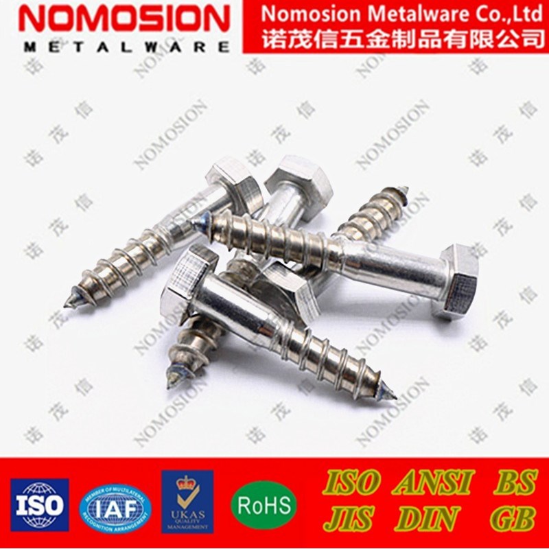 DIN571 304不锈钢外六角自攻螺丝木螺钉螺栓M10M12*50*55*60*70