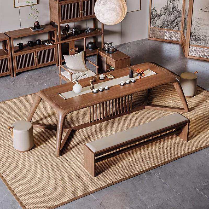 新中式实木泡茶台喝茶桌椅组合一桌五椅办公室客厅家用功夫禅意,鲜花速递/花卉仿真/绿植园艺,割草机/草坪机,淘宝优惠券,粉丝福利购,淘宝优惠卷