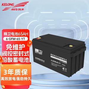 科华精卫电池65AH免维护铅酸蓄电池 EPS电池直流电池 12V 6-GFM