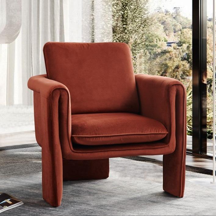 北欧轻奢沙发椅客厅阳售楼处民宿样板房简约设计师布艺单人沙发椅