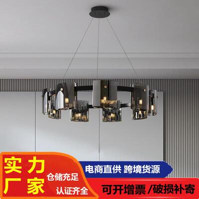 现代客厅轻奢吊灯简约卧室书房个性家用灯创意玻璃大气北欧餐厅灯