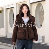Valkyvia 悠悠奢品 连帽百搭冬季 加厚保暖长袖 棉服短款