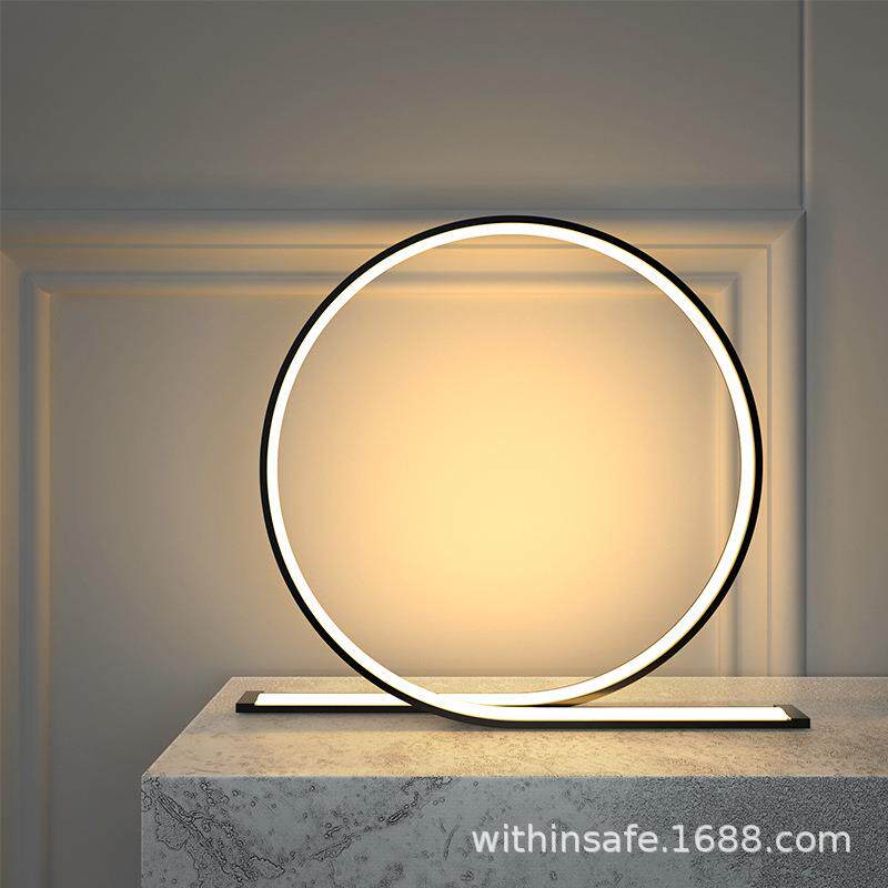 Q形现代简约led台灯 装饰创意艺术个性装饰台灯床头灯夜灯LED灯带