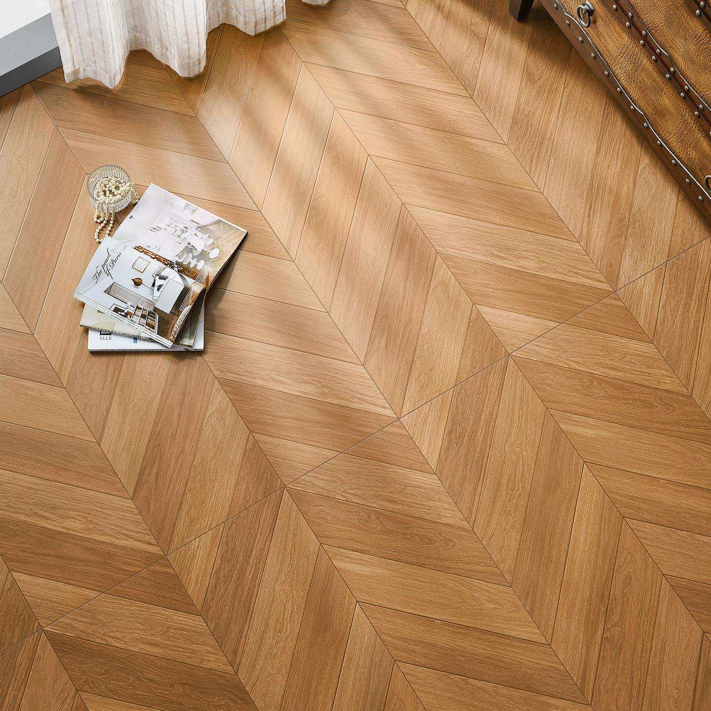 罗浮威尔柔光天鹅绒鱼骨纹木纹瓷砖600x1200卧室客厅仿实木地板砖