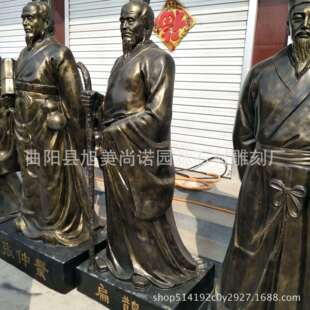 玻璃钢十大名医雕塑仿铸铜孙思邈华佗雕像园林广场人物雕塑摆件