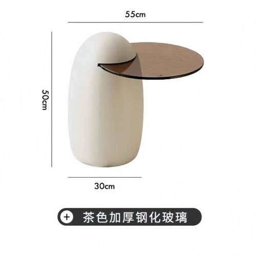 意式极简圆形法式复古茶几现代简约客厅小户型飞碟高级创意设计师