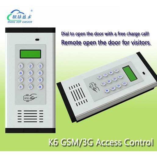 K6无线楼宇对讲系统电话楼宇对讲器手机远程开门控制器短信指令
