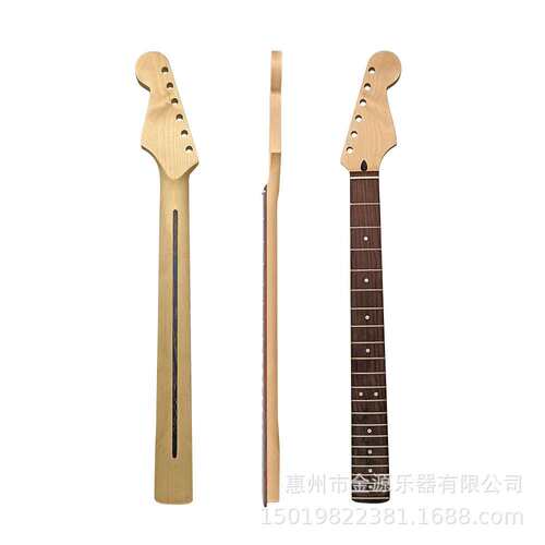 ST22品琴颈右手电吉他琴柄枫木+玫瑰木成品吉他柄本色亮光背中线