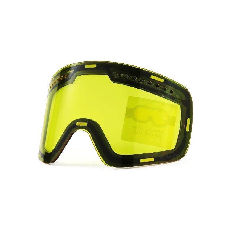 雪镜片磁吸柱面雪镜柱面滑雪镜单镜片双层防雾电镀片【单独镜片】