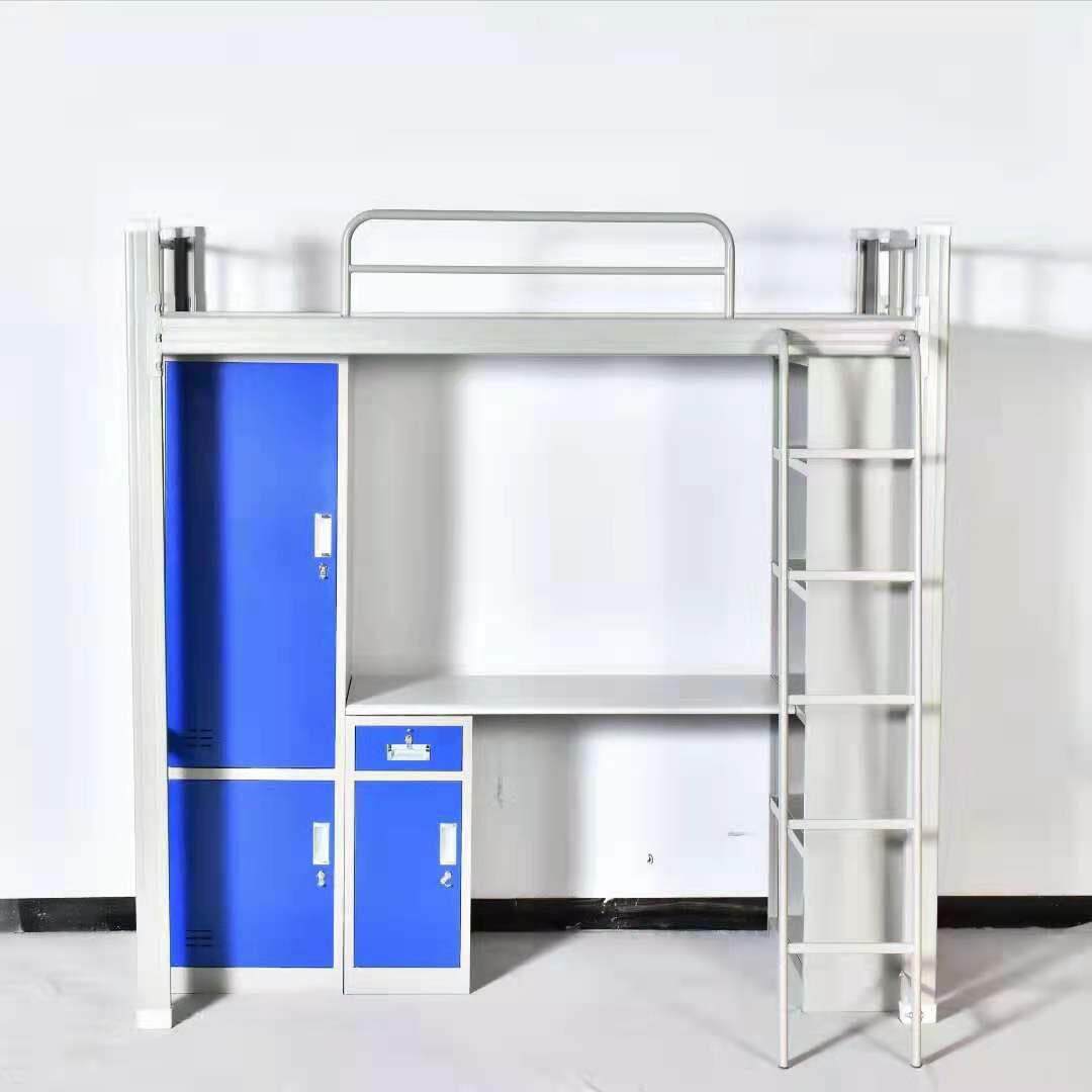 洛阳厂家销售学生组合公寓床双层床学校上下钢制床型材床上床下桌