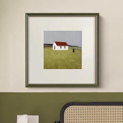 撒拉路吉色块风景画现代法式小众艺术挂画北欧复古简约客厅装饰画