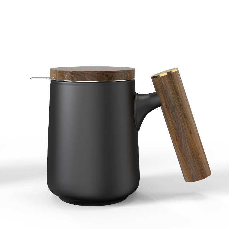 DHPO高颜值家用陶瓷茶杯带茶滤便捷单人泡茶杯陶瓷茶杯带过滤