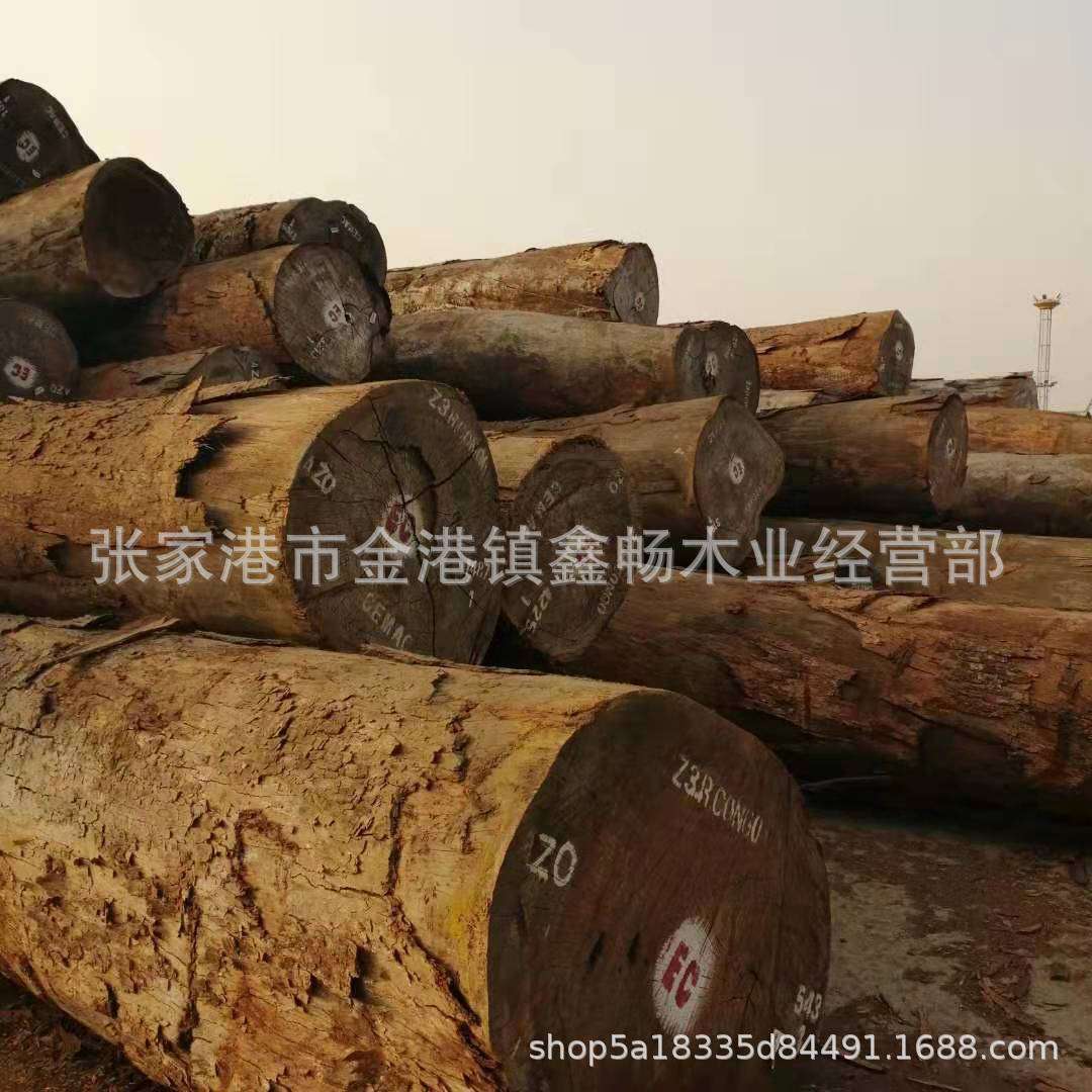 绿柄桑原木 古建园林工程木材造船楼梯扶手地板料 非洲金柚木