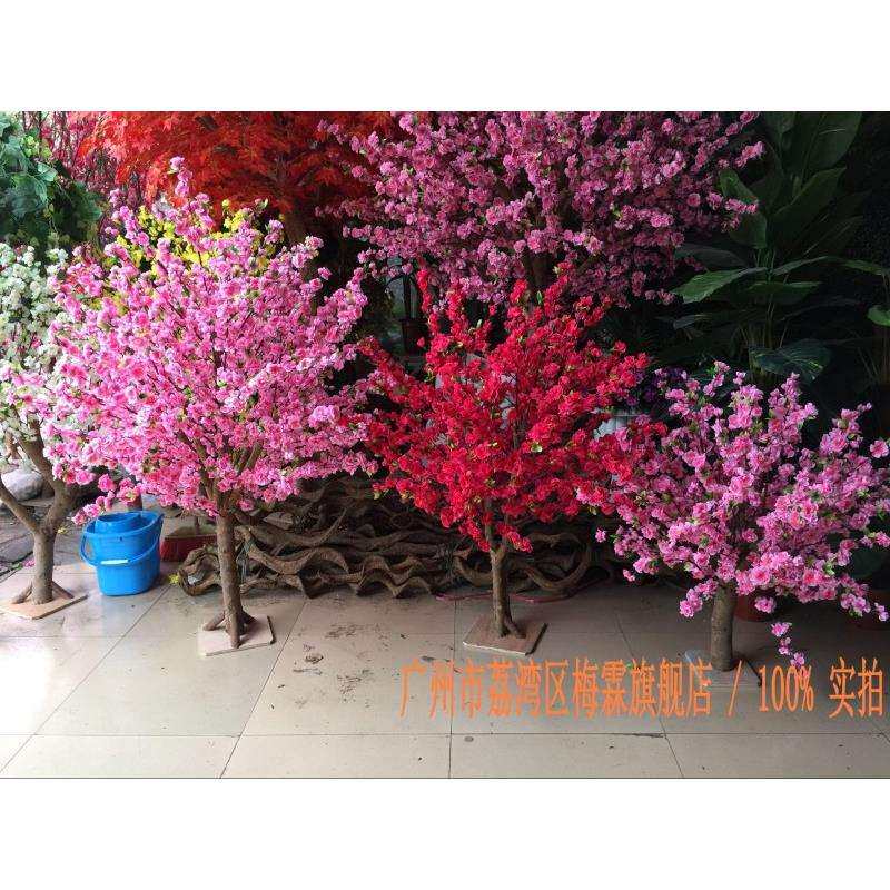 新年新款桃花树 影视剧组软装道具工艺品 仿真桃花树
