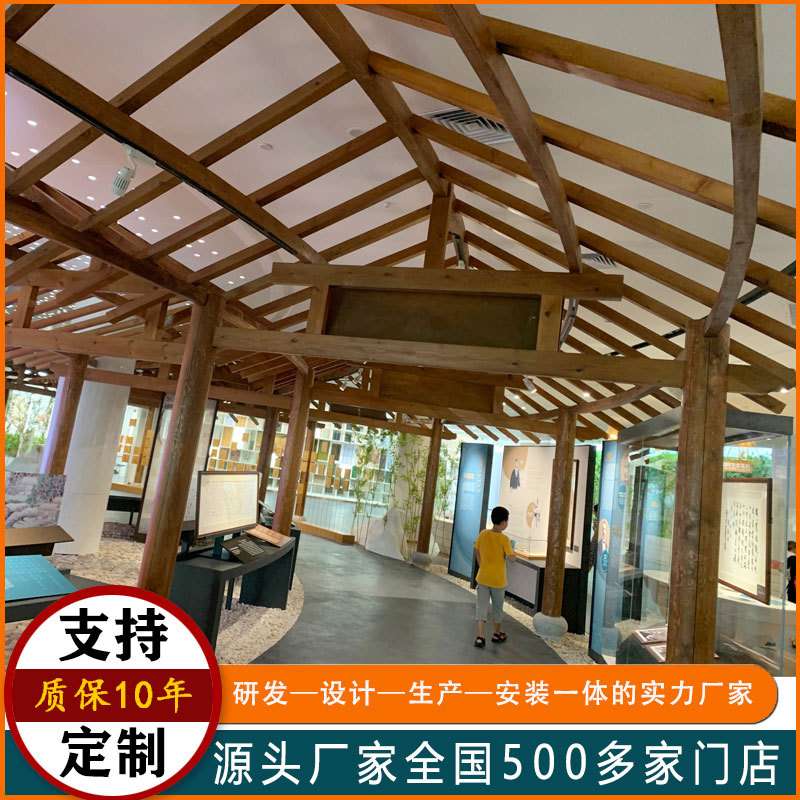 工程防腐木古建长廊木屋木架户外大型廊架景区文化廊木制木头