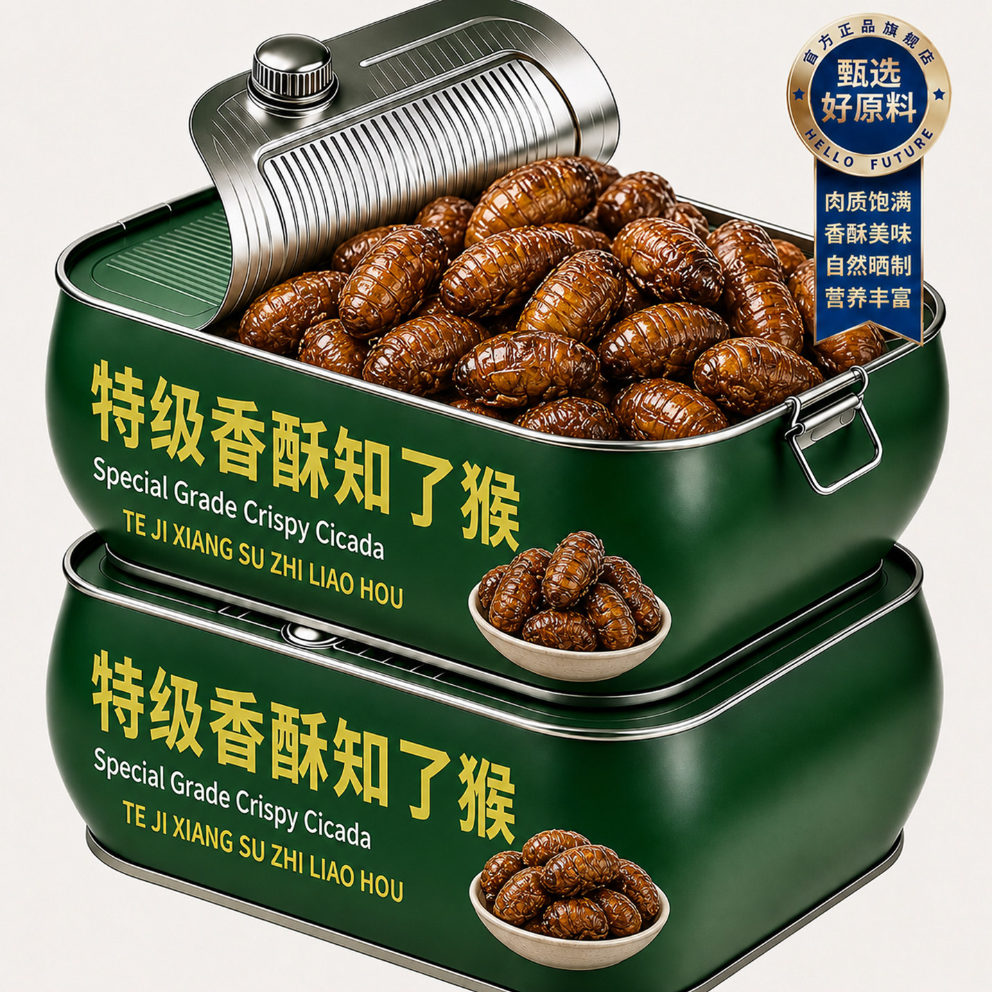 知了猴官方旗舰店正品山东特产知了猴金蝉新鲜油炸知了猴开袋即食