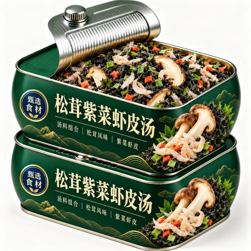 松茸紫菜蛋花裙带菜虾皮汤包速食