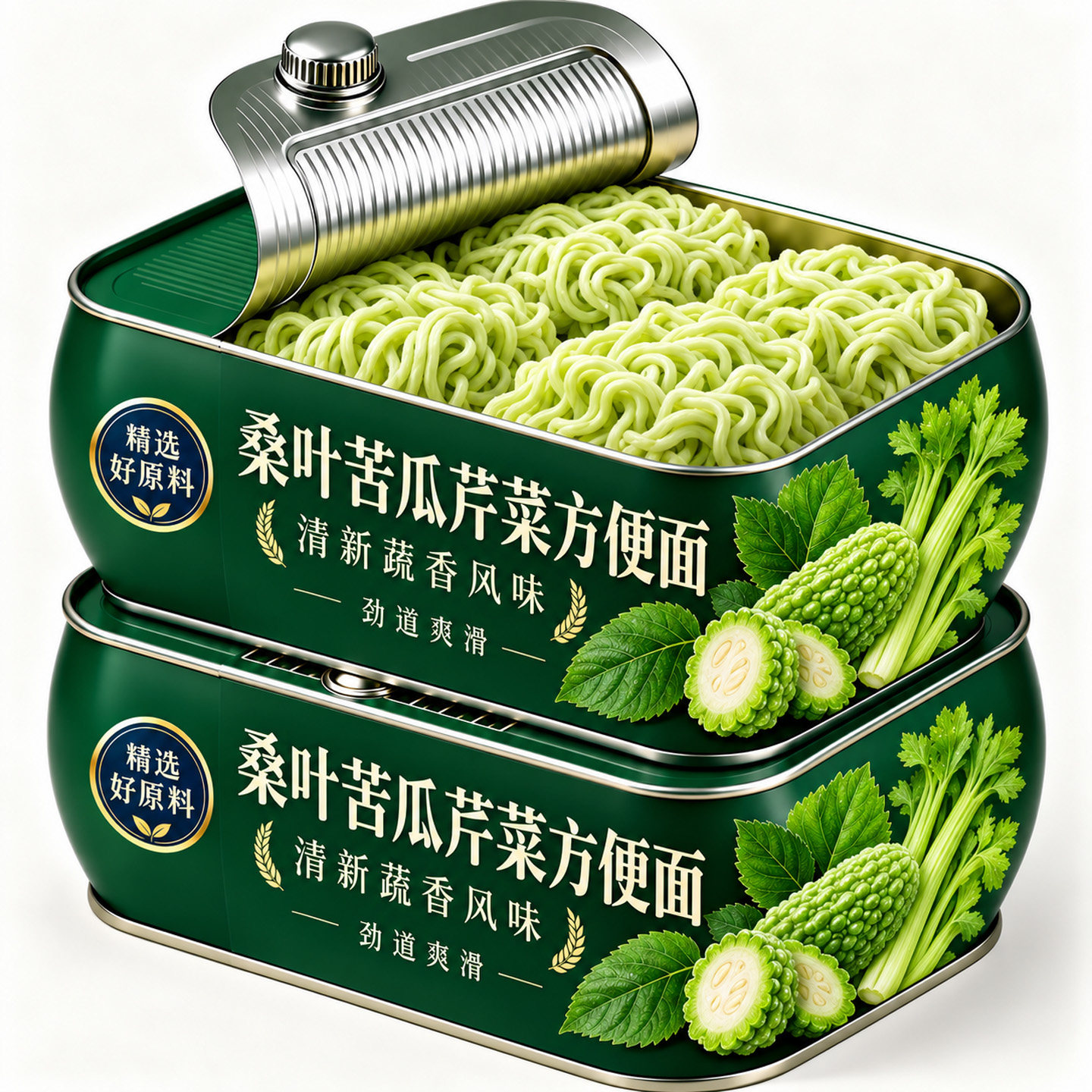 糖友定制!桑叶苦瓜芹菜方便面条非油炸面饼早餐代餐糖尿人整箱炒