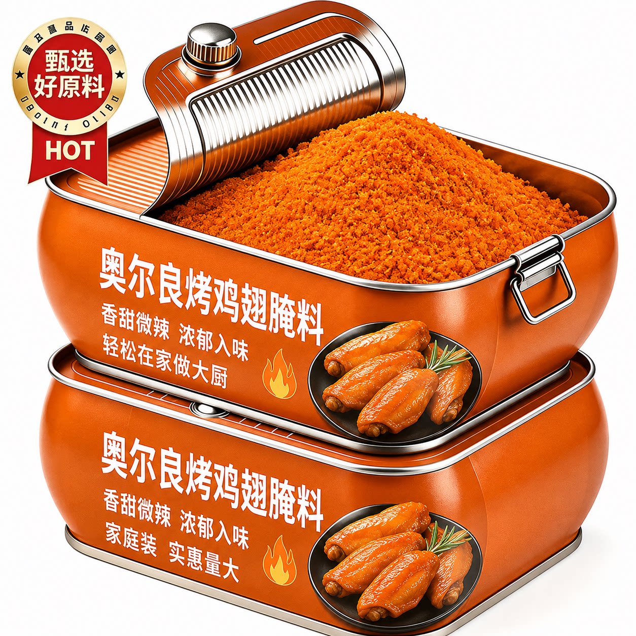 新奥尔良鸡翅腌制料0添加儿童烤鸡排鸡腿腌料蜜汁调料官方旗舰店