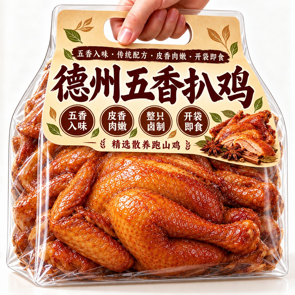 山东德州五香扒鸡真空即食酥烂