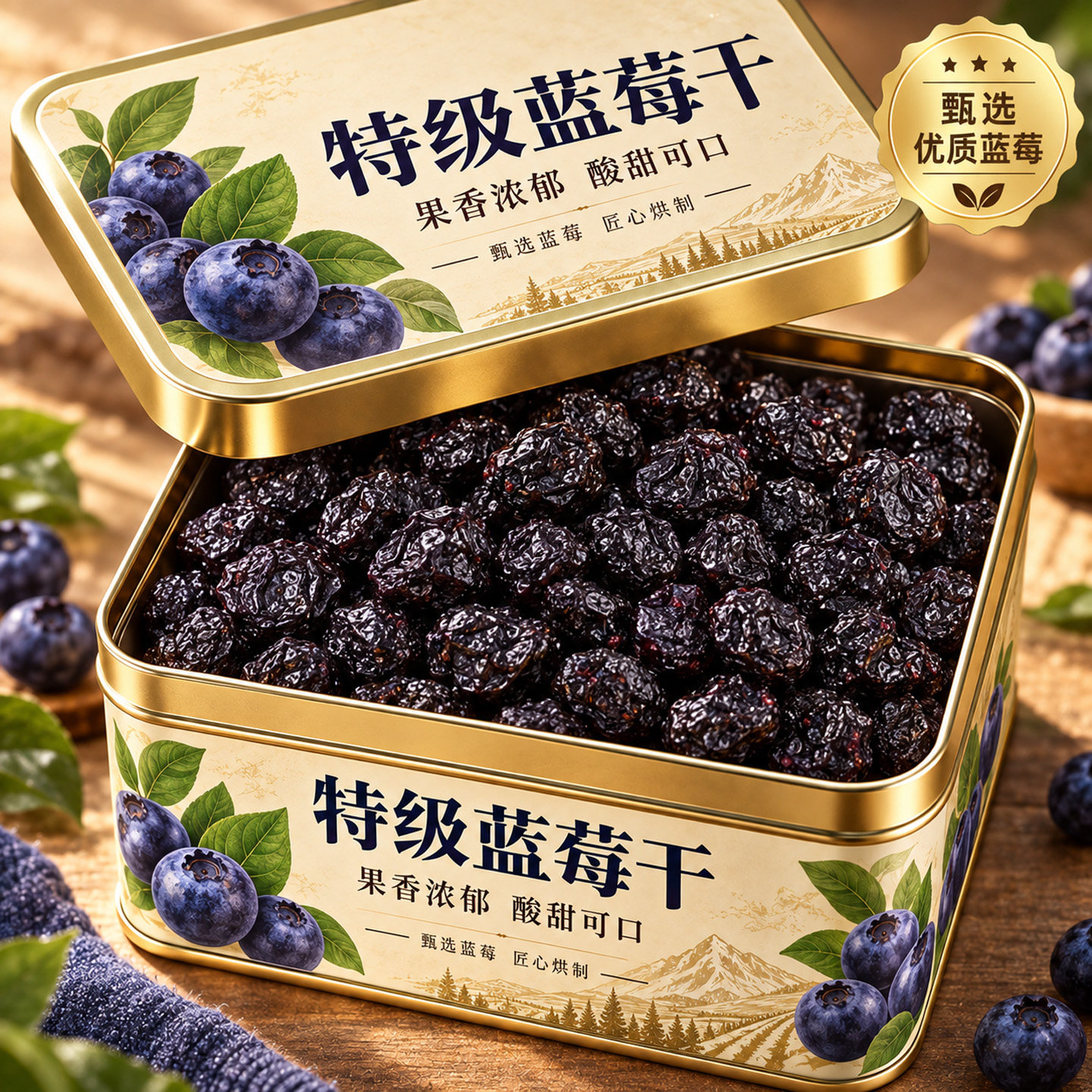正宗蓝莓干果干大兴安岭原味特大