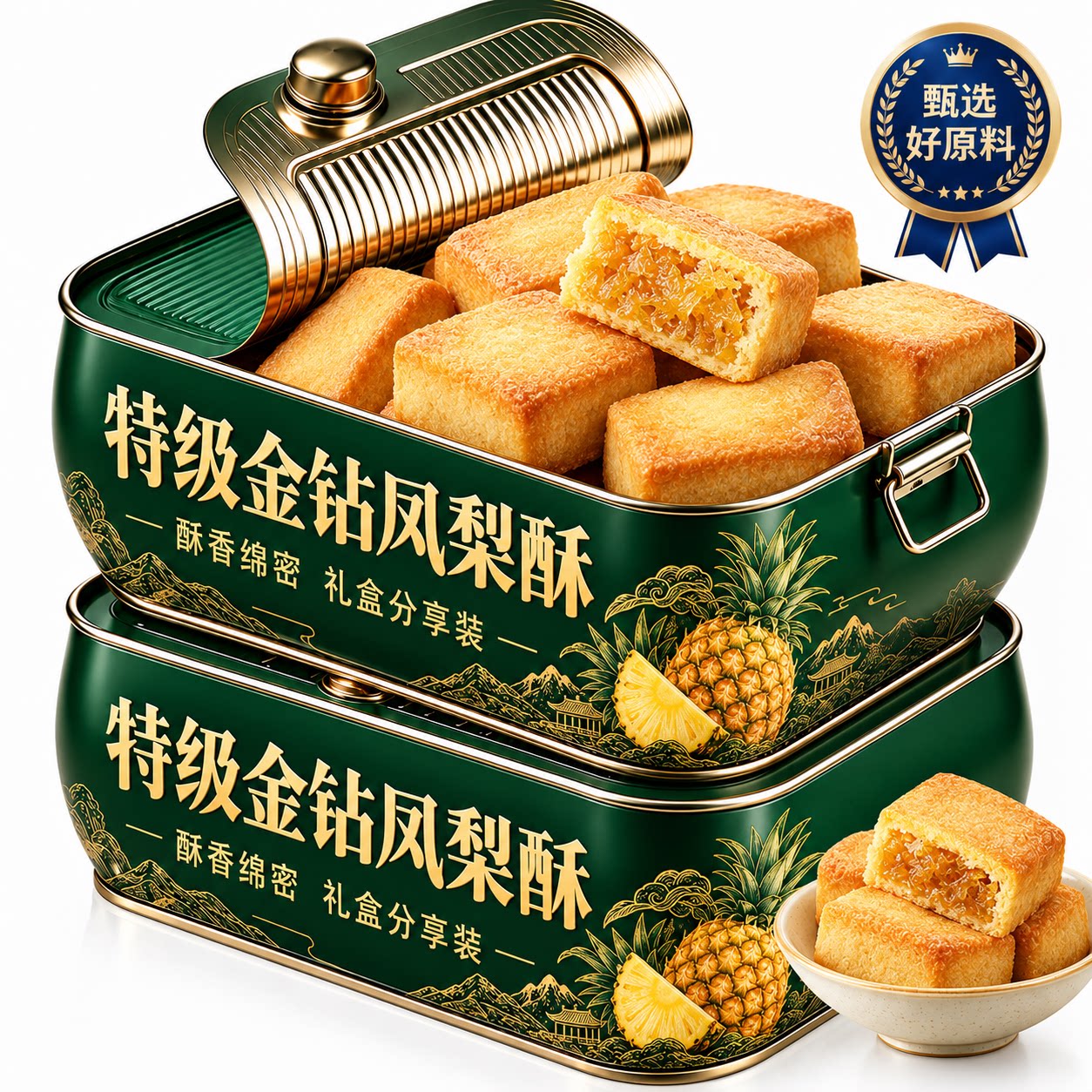 台湾金钻凤梨酥凤梨酥微热山浓郁