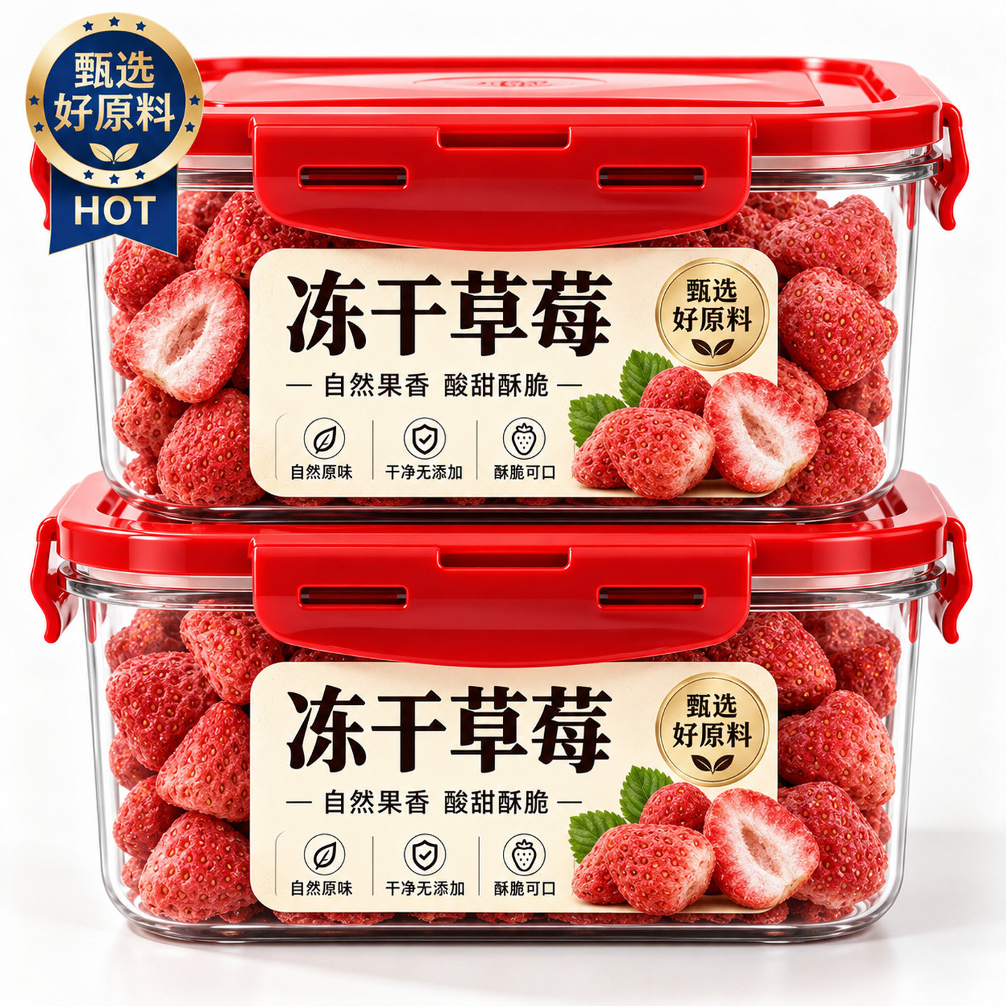 特级草莓冻干自然酸甜官方旗舰店