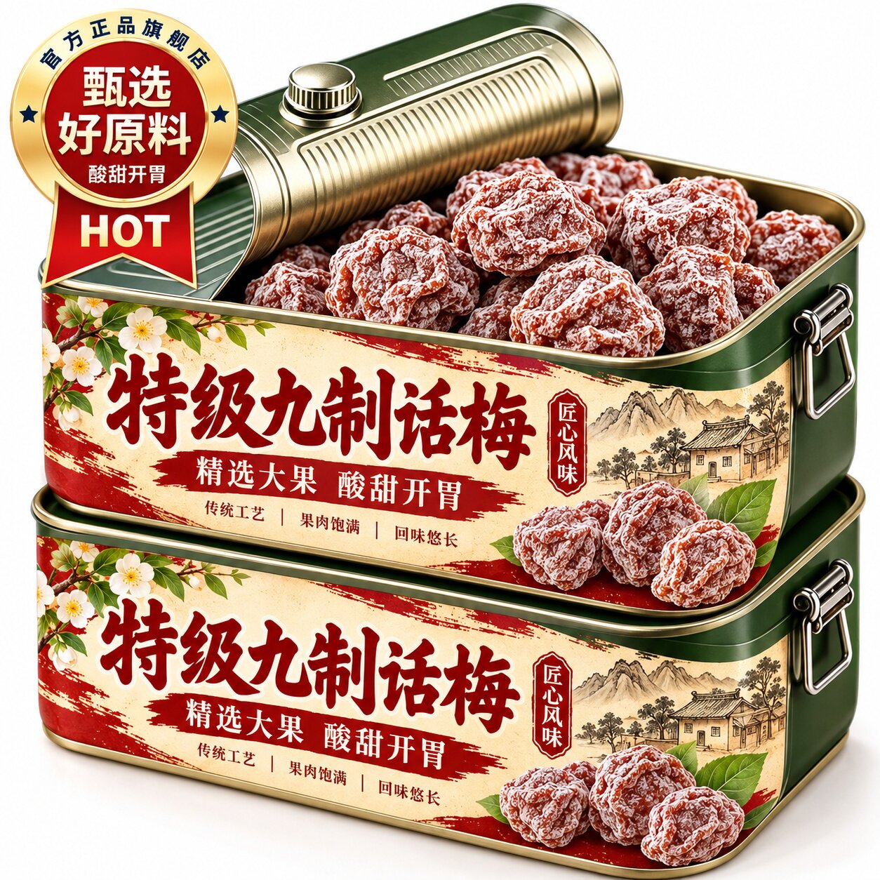 正宗九制酸咸话梅肉厚无渣