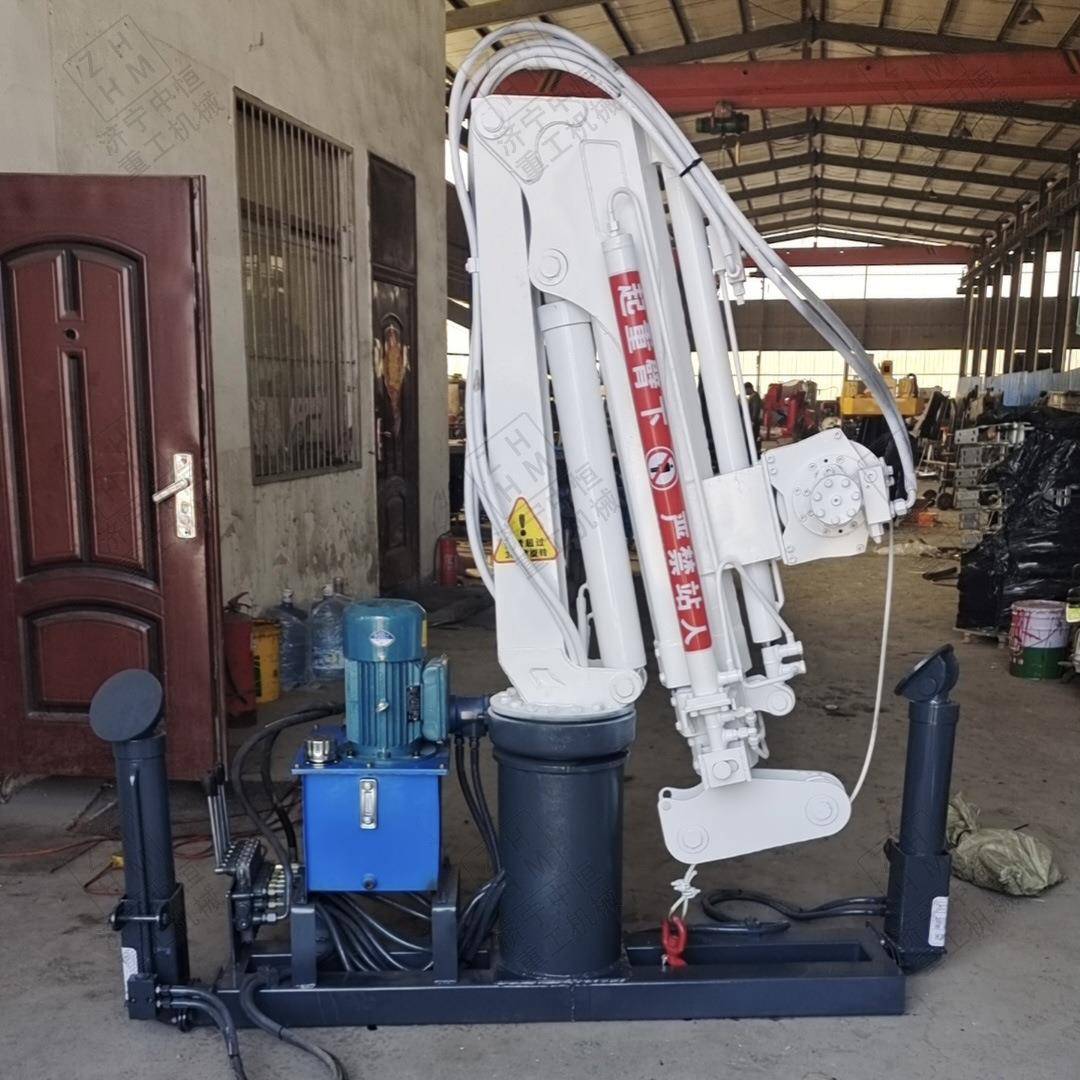 车载随车吊折臂吊液压伸缩吊机货车加装随车吊船吊折叠吊机码头吊