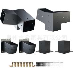 凉亭支架,2包木制品凉亭包15°3角直角支架和4x4木梁升降木支架包