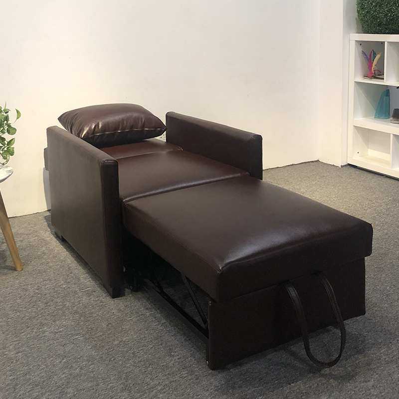 沙发床单人位两用可折叠多功能皮艺书房办公室午休沙发椅厂家