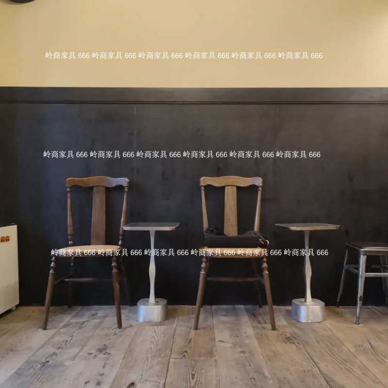 欧式轻奢复古餐桌椅组合侘寂风西餐厅实木椅子奶茶店藤编坐垫椅子