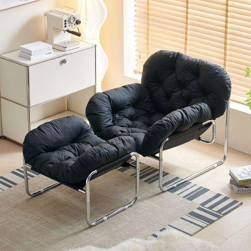 单人沙发椅客厅轻奢家用设计师沙发中古风极简懒人休闲椅子感