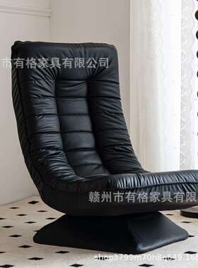 折叠躺椅月亮椅阳台榻榻米单人懒人沙发阳台椅收纳现代简约椅子