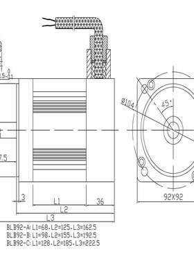 BLB70-A石油管道搅拌机械二类BT4直流无刷防爆电机12V10W500转