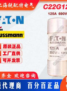 C22G125 陶瓷管保险丝 690V 125A 22x58 巴斯曼BUSSMANN熔断器