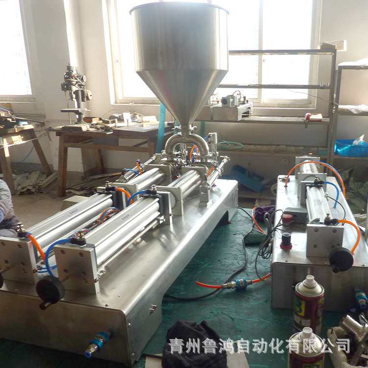 厂家供应卧式气动灌装机灌装机械膏体自动灌装机械气动蜂蜜灌装机