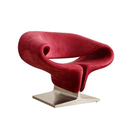 Ribbon chair玻璃钢商业设计师艺术飘带椅定型棉单人沙发造型椅