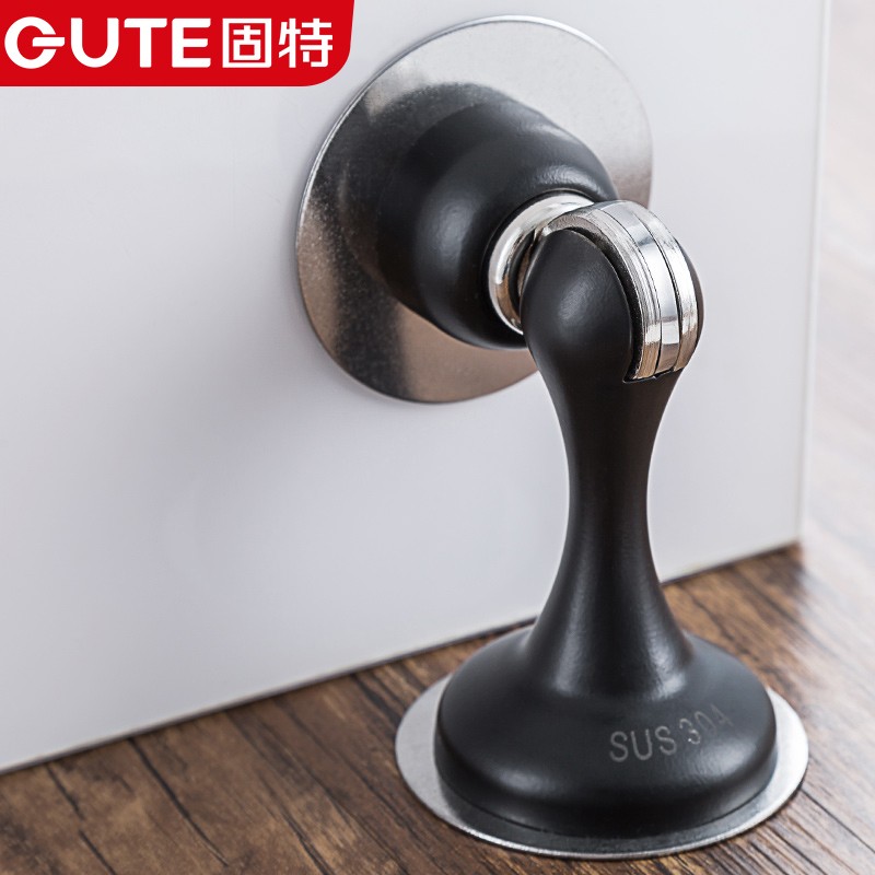 固特304不锈钢门吸地吸墙吸两用门碰强磁卫生间门阻防撞门挡门顶