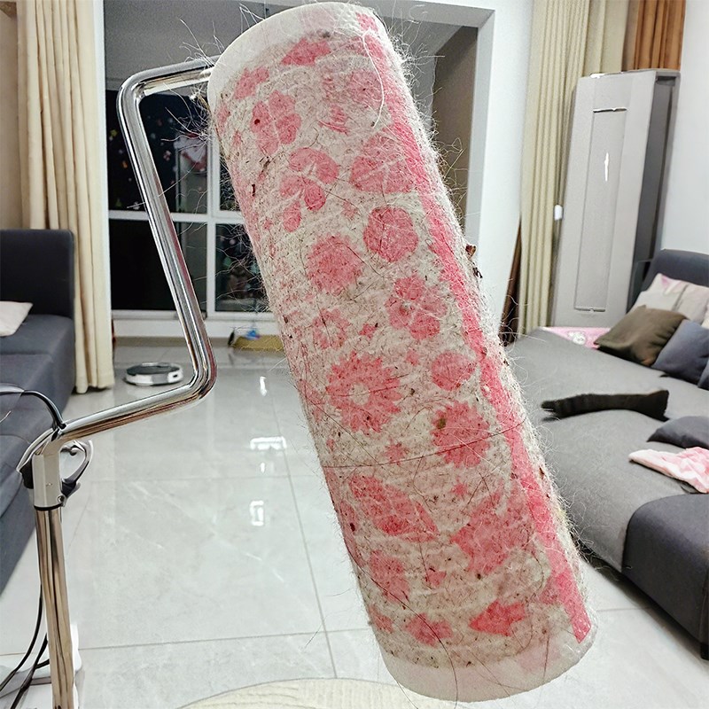 粘毛器滚筒可撕式纸替换纸长杆可伸缩除猫毛狗毛除尘滚筒强力神器