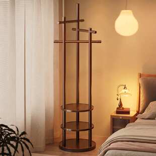 衣帽架卧室可旋转衣服架玄关门口入户简约挂衣架出租屋多层晾衣架