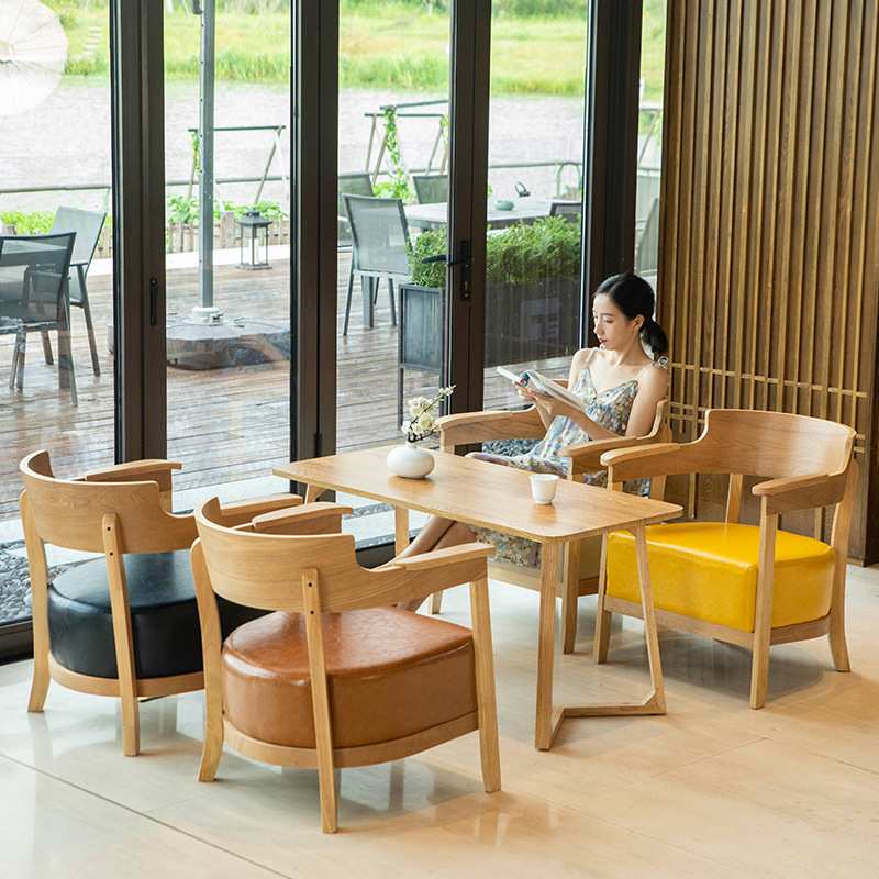 高端桌椅组合休闲接待洽谈沙发网红奶茶店冷饮店桌椅咖啡厅甜品店