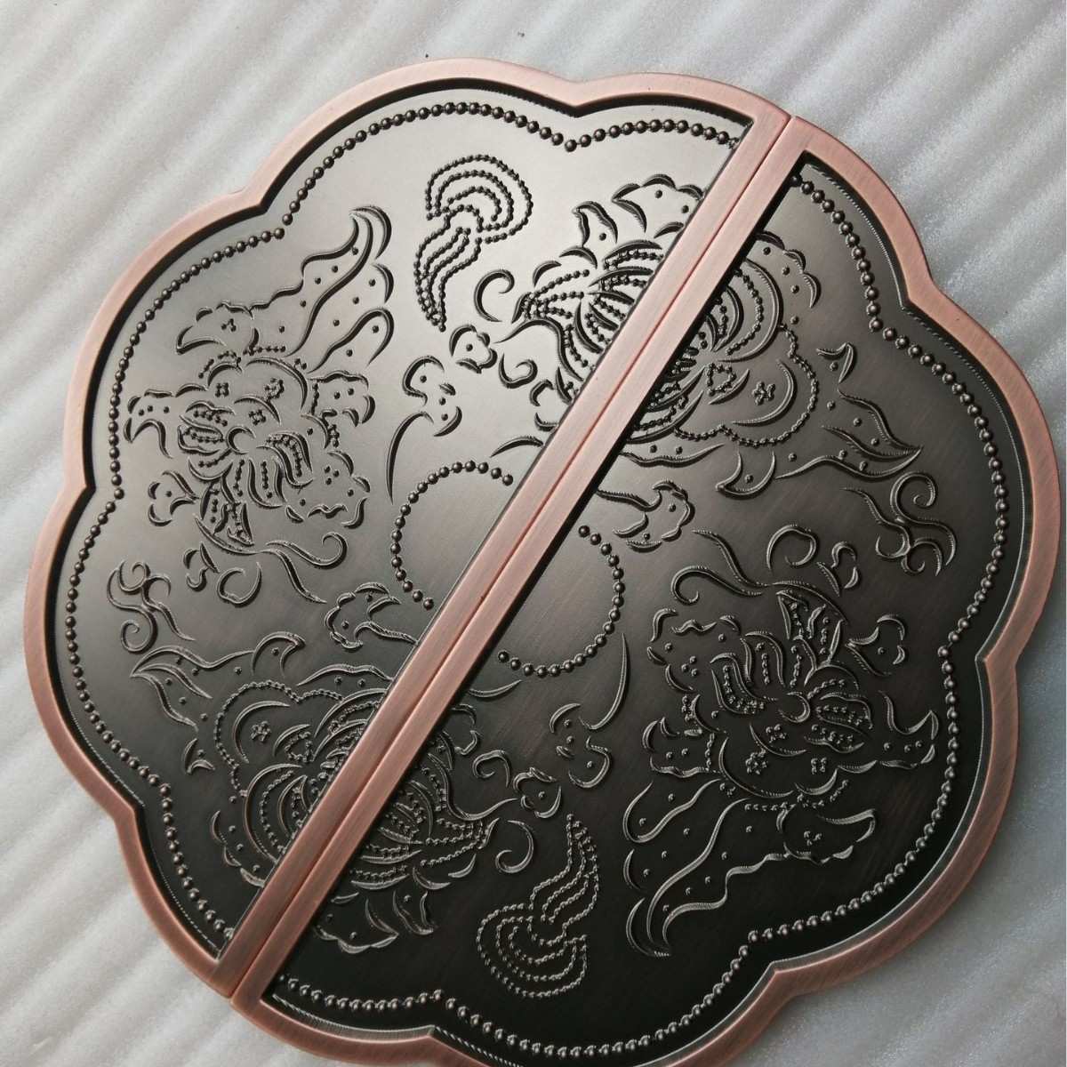 衣柜门用豪华装饰拉手 新中式家装五金拉手 雕花仿古橱柜把手
