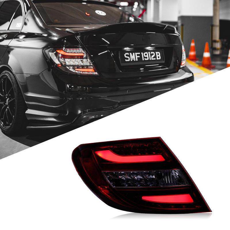 适用于07-10款奔驰W204LED尾灯总成C180 C200 C260改装LED后尾灯