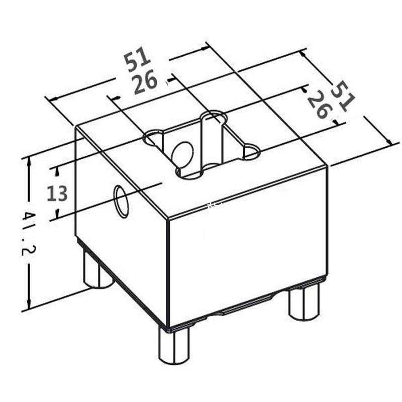 EROW伊洛瓦快速定位装夹25方型电极夹头夹具夹持座治具ER-009222