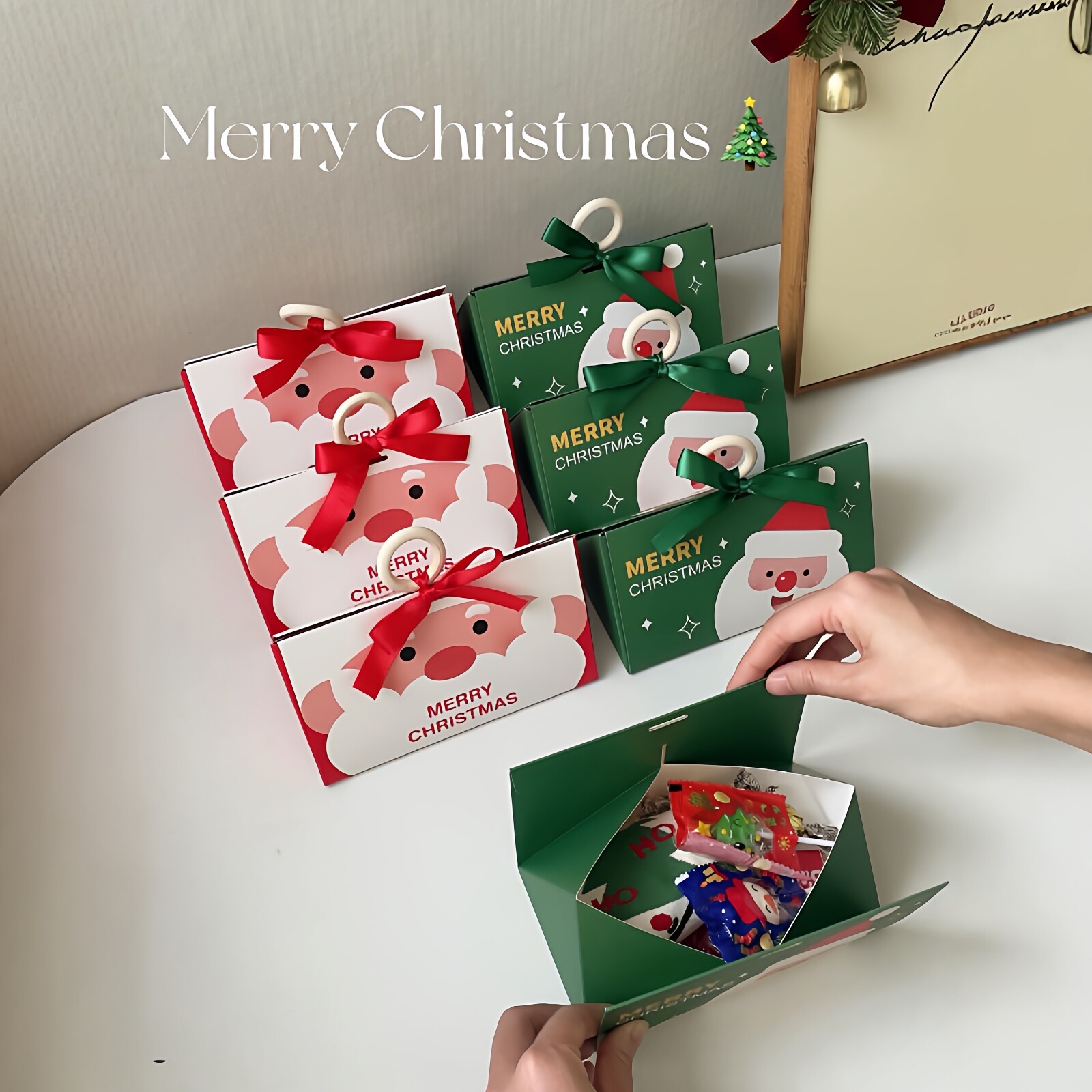 圣诞节礼盒圣诞老人儿童礼物糖果盒平安夜苹果盒子公司伴手礼包装