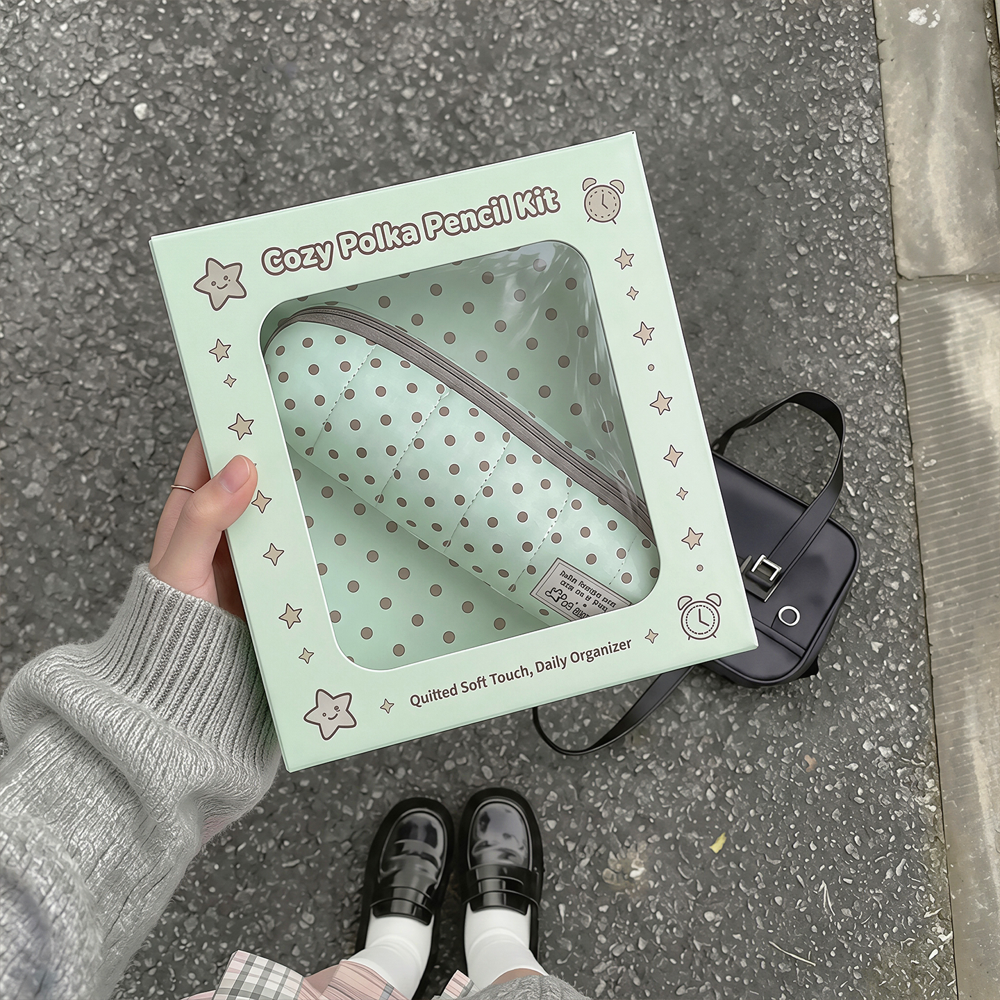 薄荷海盐笔袋大容量高颜值ins风女孩学生2026超火笔袋手提铅笔盒
